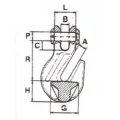 Verzinkte H-330 Clevis Grab Haken